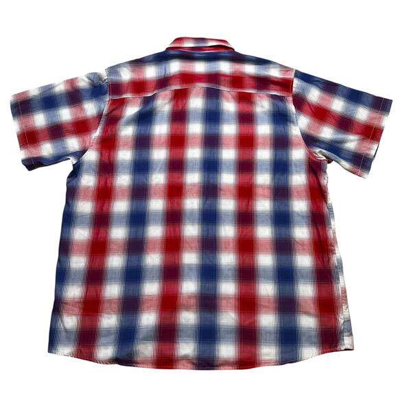 Dixxon Flannel Co. All Star 3XL Bamboo Blue Plaid Short Sleeve Mens Casual - Picture 8 of 13